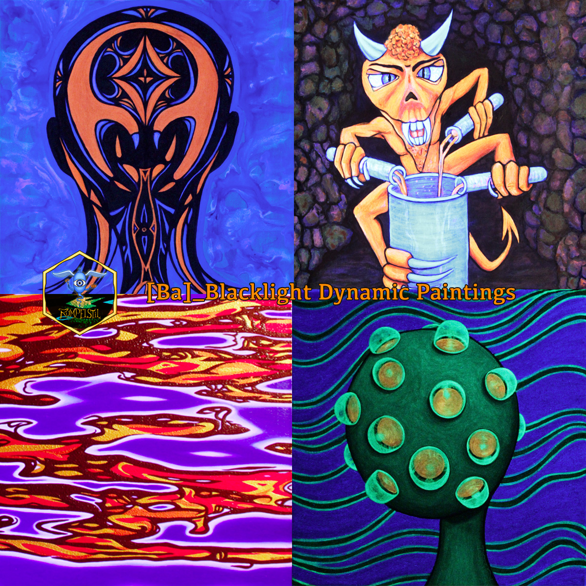 [Ba]_Blacklight Dynamic Paintings II  2016 –&nbsp;2019